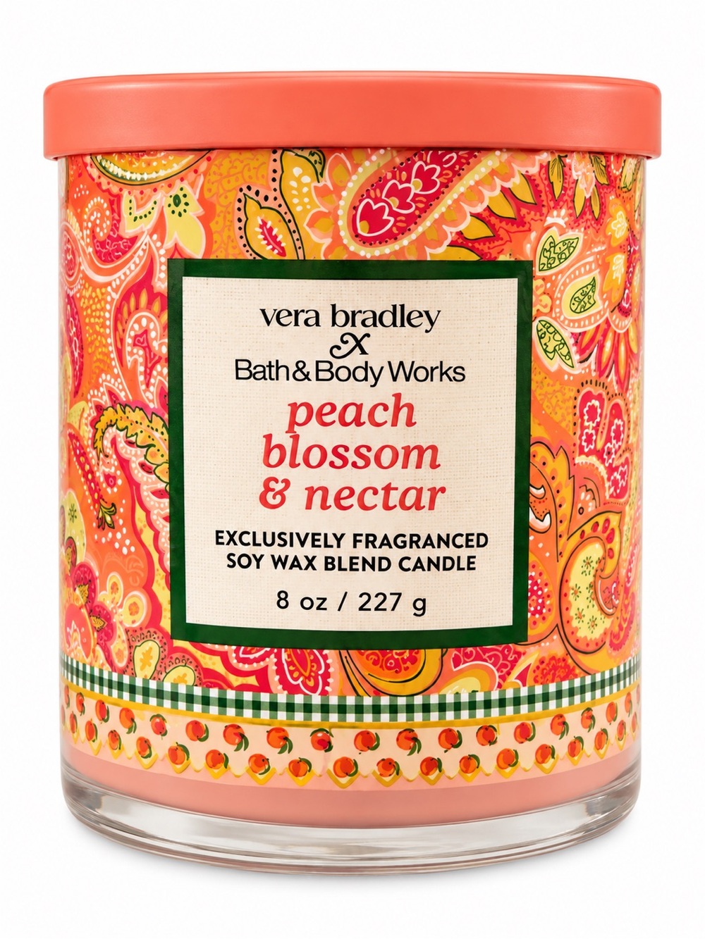 Vera Bradley x Bath & Body Works Peach Blossom & Nectar Candle
